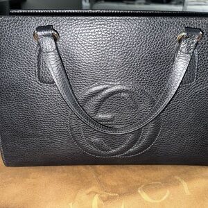 Gucci Soho Black Leather Convertible Tote / Crossbody – Like New